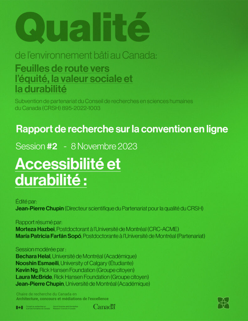 Rapport + Vidéo de la Convention en ligne, Session #2 - Acessibilité et durabilité 2